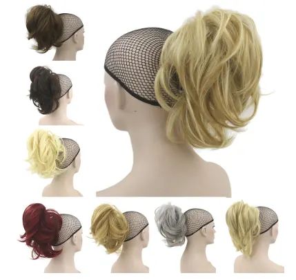 Grip Ponytail Short Hair Female Curly Wig Flexible