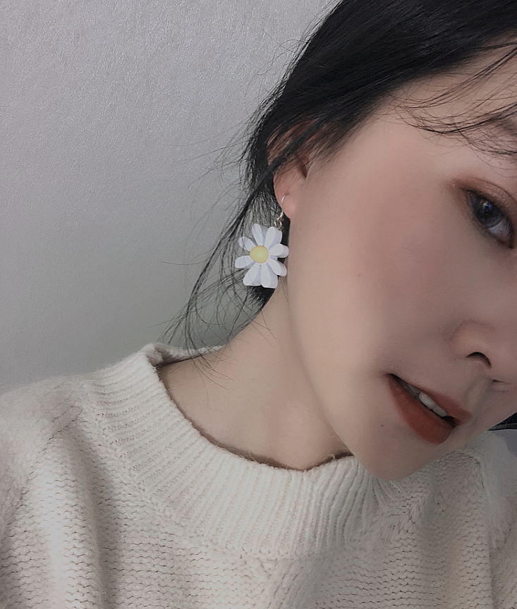 Fashion personality pastoral ladies earrings resin earrings wild age whitening earrings