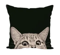 Adorable Cat Pillow Covers - J - View 1
