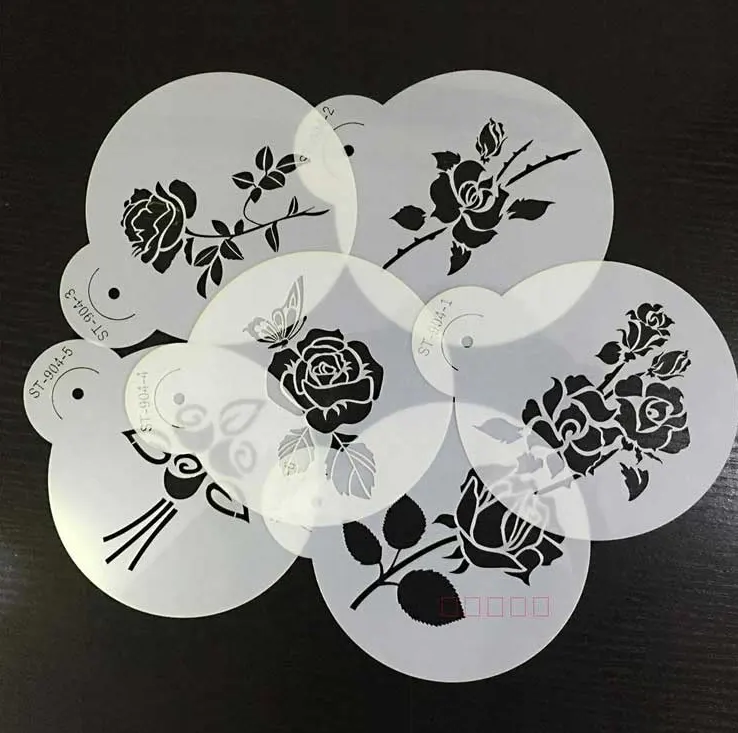 6 Sets of Rose Cake Decorated with Sugar Powder