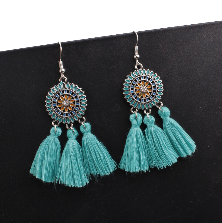 Bohemian fashion tassel earrings