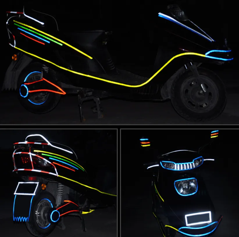 Car and motorcycle bicycle reflective stickers mountain bike luminous stickers dead fly bicycle wheel body sticker – image 3