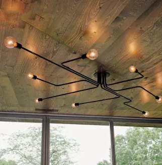 American Loft Retro Industrial Style Creative Ceiling Lamp Bar