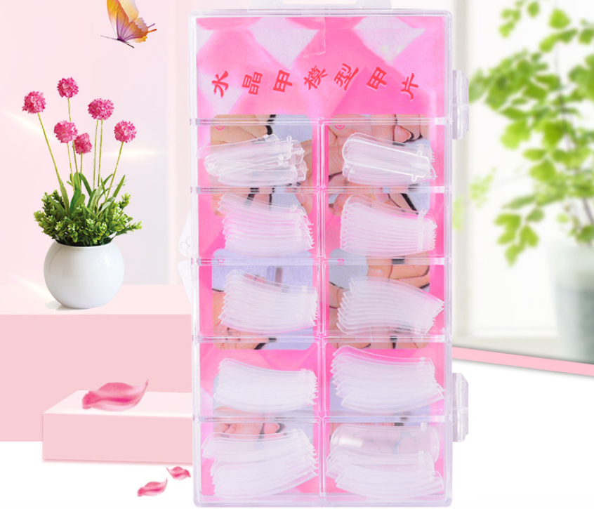 Cross-border Solid-state Extension Glue Matching Piece A Crystal Transparent False Nail 100 Piece Box Nail Extension Glue — foto 11