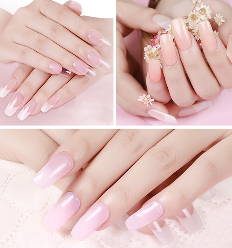 Cross-border Solid-state Extension Glue Matching Piece A Crystal Transparent False Nail 100 Piece Box Nail Extension Glue — foto 8