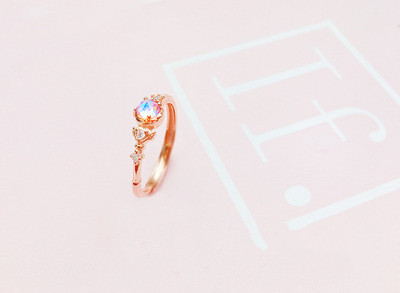 Girl Series Moon Scepter Ring Moon Fairy Lady Ring 925 Silver Plated Warrior