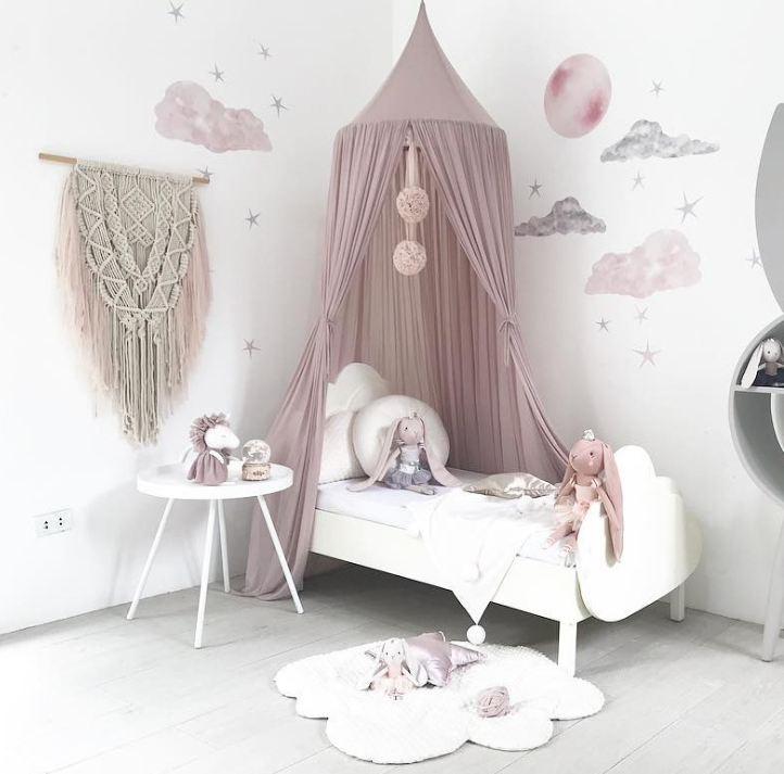 Ins new summer baby ceiling tent chiffon mosquito net children's room tent bed...