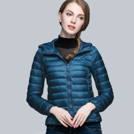 New Winter Clothing Light Short Short Fashion Slim Down Jacket Women's Light Down Jacket Hooded Jacket Tide