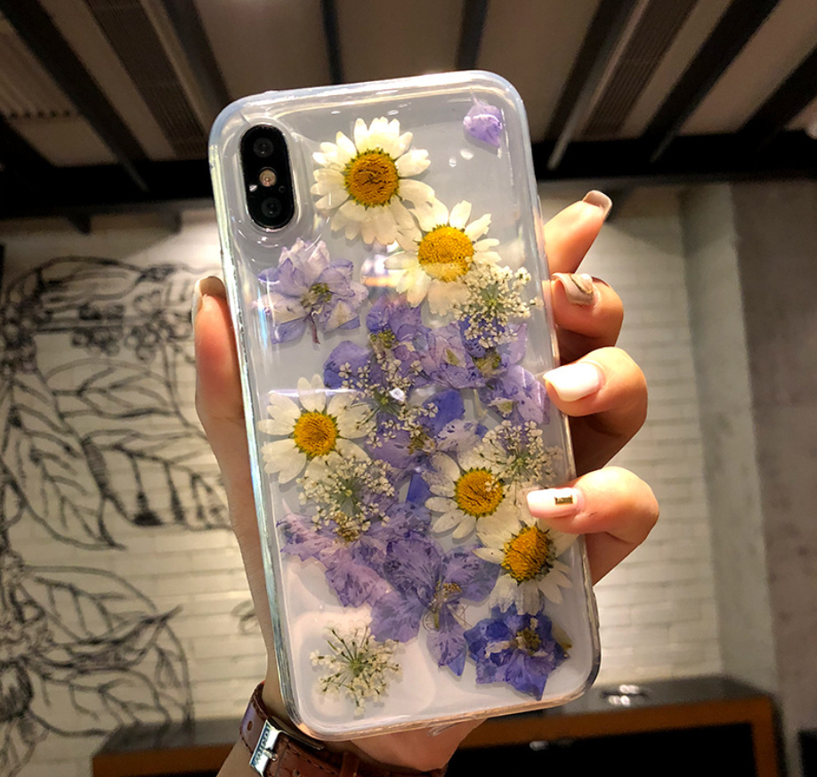 Epoxy real flower case transparent acrylic protective cover - Image 5