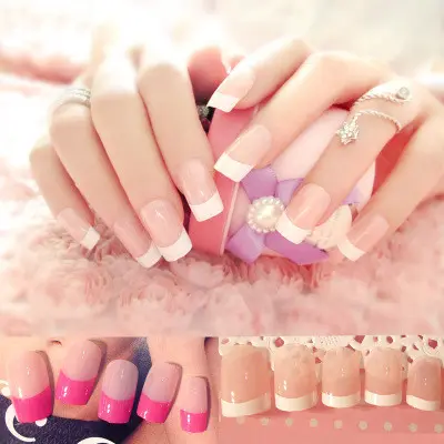 Nail Art Art Finished French Long Fake Patch