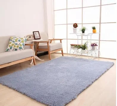 Living Room Rug Area Solid Carpet Fluffy