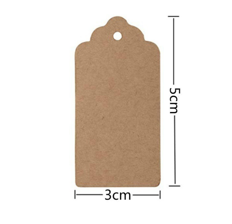 Brown kraft paper label 100 natural jute line DIY gift price tag luggage tag label