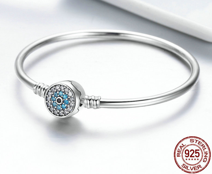 S925 sterling silver full diamond bracelet ring accessories ladies simple charm bracelet
