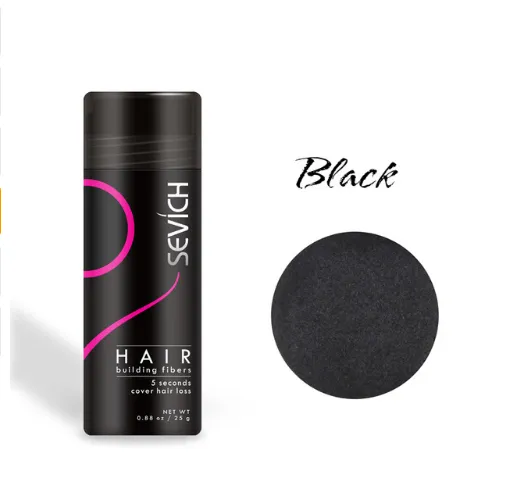 Hair Building Fibers Keratin Thicker Anti Hair Loss Products Concealer Refill Thickening Fiber Hair Powders Growth 25G Black - Shop at LoveMi