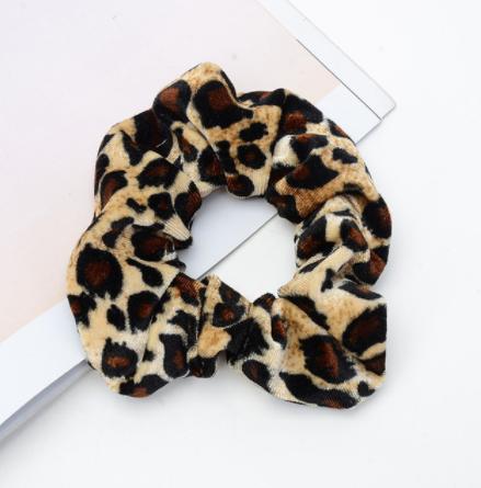 Vintage leopard spotted hair circle fabric hair accessory - Shop at LoveMi