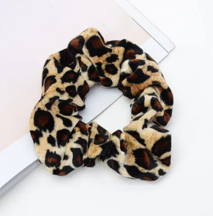 Vintage leopard spotted hair circle fabric hair accessory - Shop at LoveMi