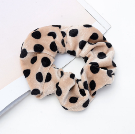Vintage leopard spotted hair circle fabric hair accessory I - Shop at LoveMi