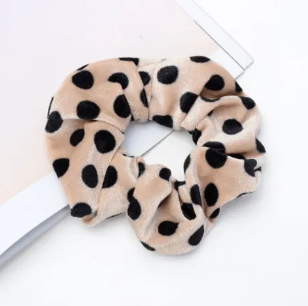 Vintage leopard spotted hair circle fabric hair accessory I - Shop at LoveMi
