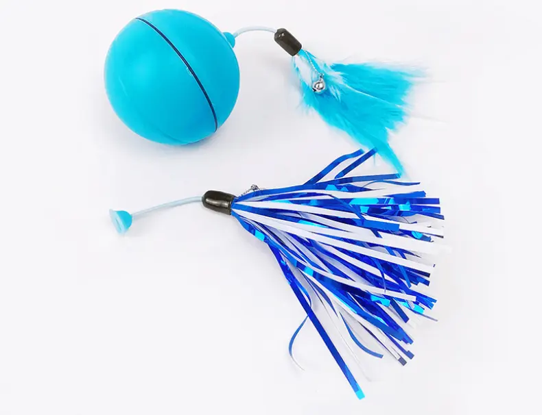 Pet Electric Toy Ball Laser Light Funny Cat — blue
