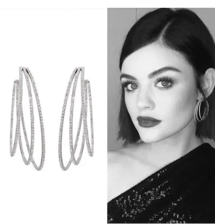 High-end earrings Elegant wild net red new design fashion big circle ear ring female personality cold