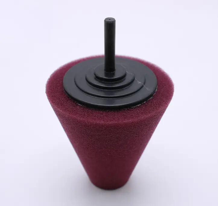 Car wheel polishing disc detail polishing wheel in the net steel ring polishing sponge plate with 6MM handle cone sponge wheel