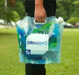 10L Collapsible Drinking Water Bag - Blue