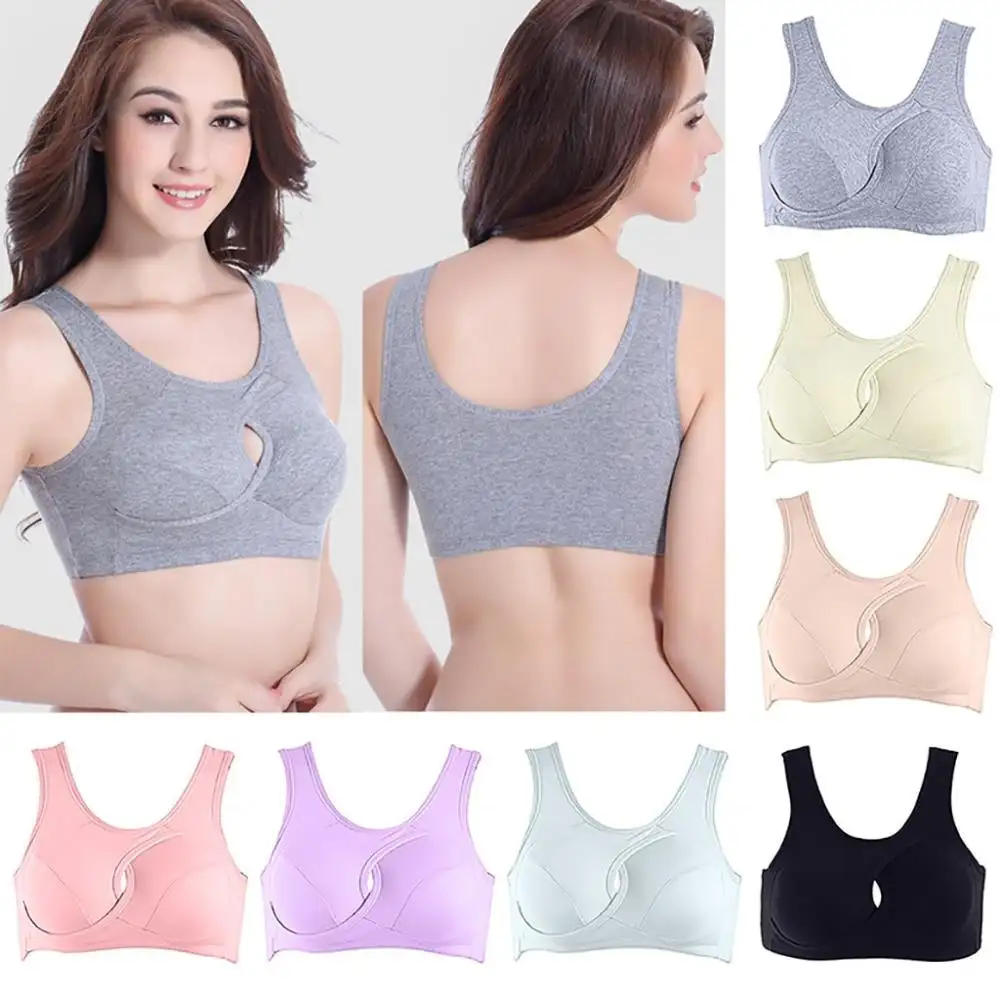 Plus Size Women Bra Ladies Cotton Quake-Proof Underwear Sleep