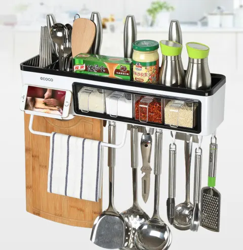New Kitchen Storage Box Multi-function Wall-mounted Racks Tool Utensils