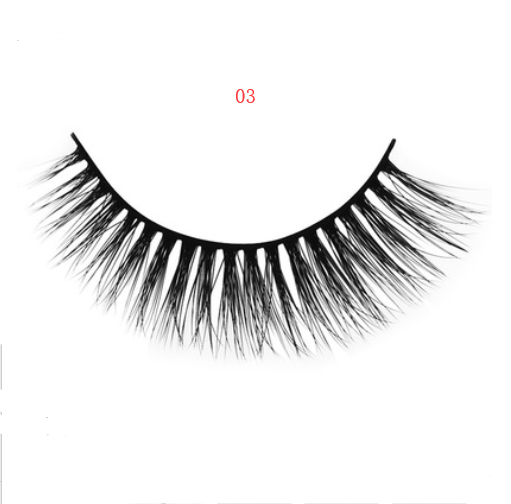 3D mink eyelashes 3 pairs of natural fiber long false eyelashes X03 - Shop at LoveMi