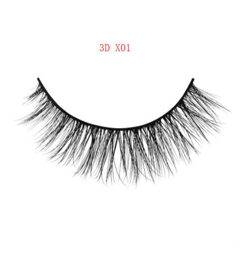 3D mink eyelashes 3 pairs of natural fiber long false eyelashes X01 - Shop at LoveMi