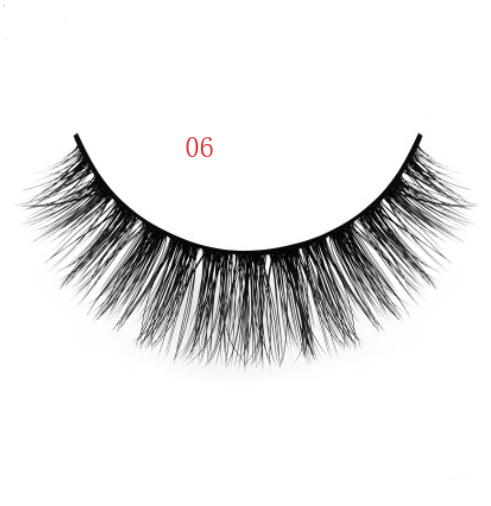 3D mink eyelashes 3 pairs of natural fiber long false eyelashes X06 - Shop at LoveMi