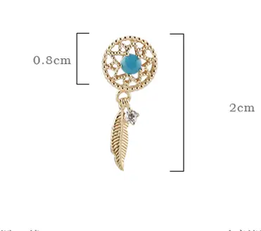 S925 Sterling Silver Blue Diamond Dreamcatcher Earrings