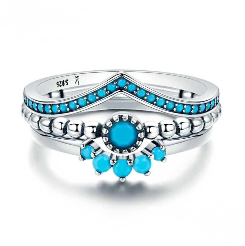Veroco original design s925 sterling silver ladies unique your personality combination stitching ring SCR368
