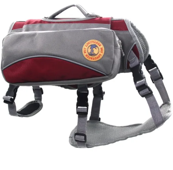 Pet self packing out portable bag detachable chest back travel bag Red - Shop at LoveMi