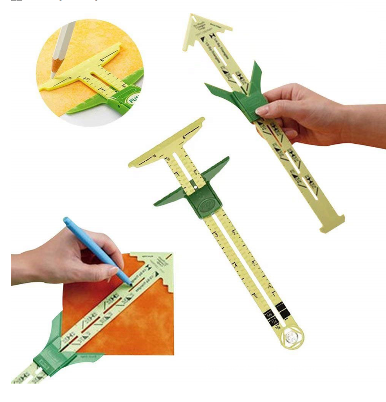 Multi-function patchwork slidable five-in-one triangle ruler tool ruler ruler