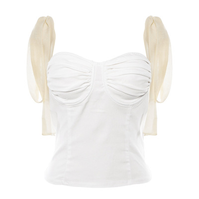 Personality straps straps umbilical retro vest women