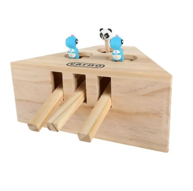 Solid Wood Cat Toy