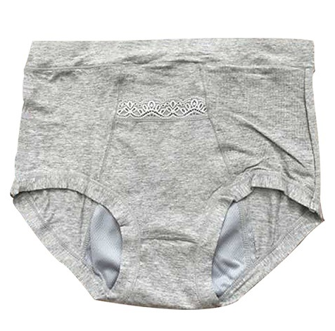 Menstrual period Bamboo fiber Womens underwear Long waisted side leakage proof pocket Health pants L XXXL R1 Gray - Shop at LoveMi