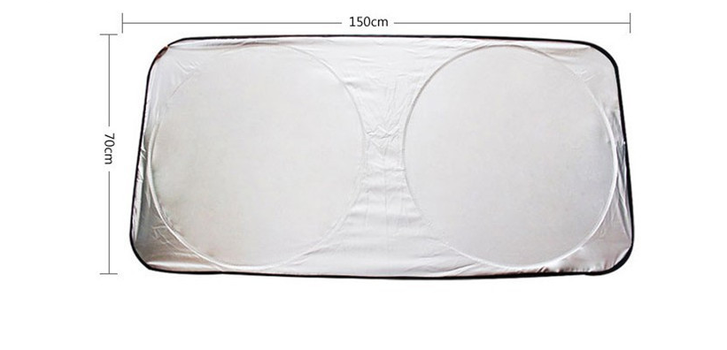 Sun block coated silver cloth material double circle - Image 2