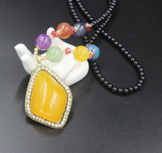 Europe and the United States style diamond beads long paragraph pendant sweater chain drop oil long sweater chain small jewelry