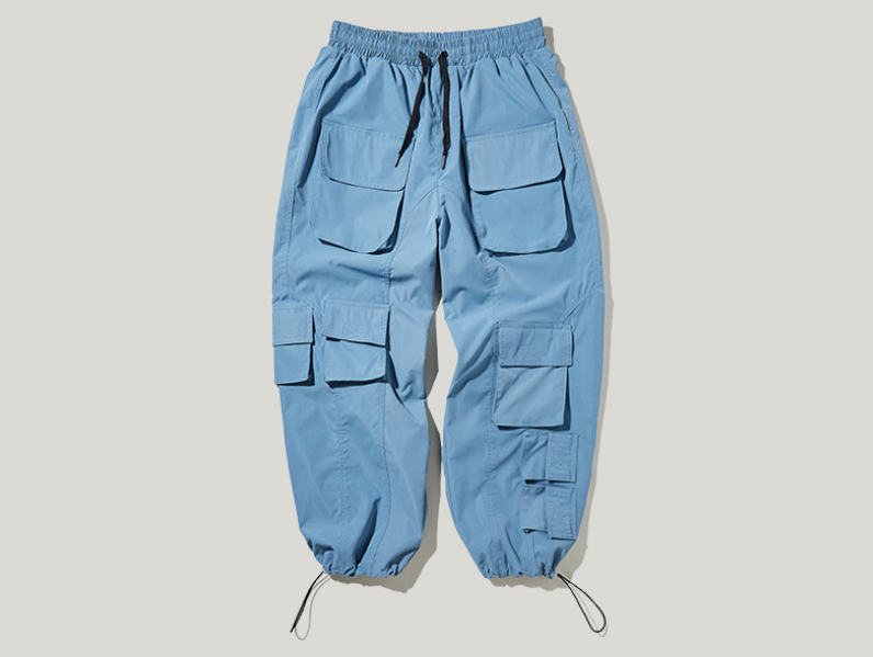 Personality Function Stereo Multi-pocket Drawstring Beam Foot Men's Casual Overalls