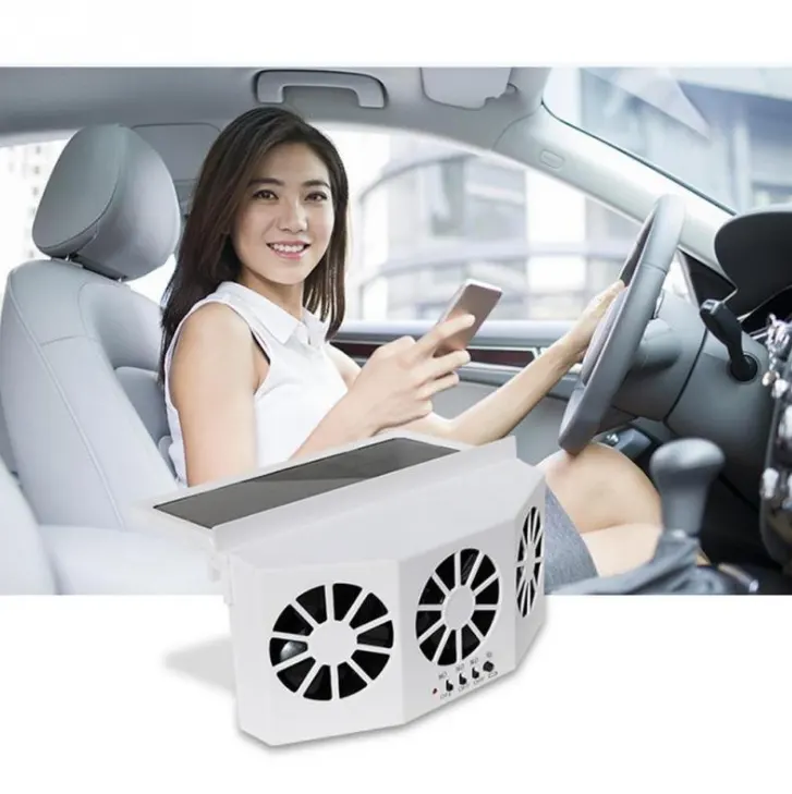 3 Cooler Car Fan Solar Energy Cooling Vent Exhaust