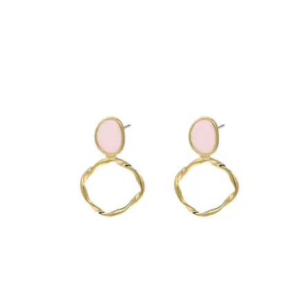 Simple hollow twisted earrings