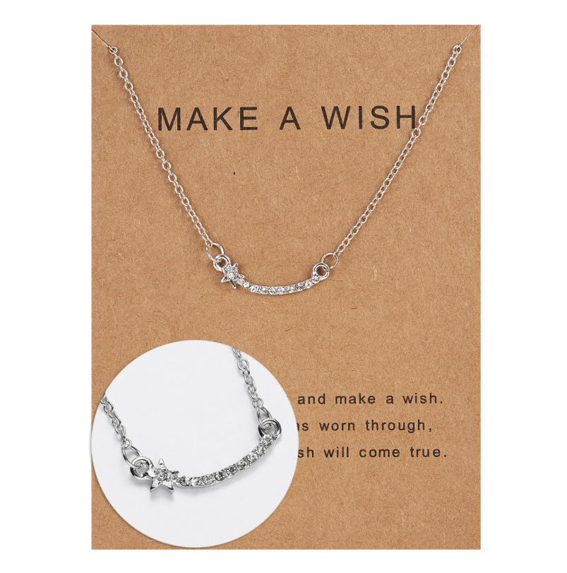 New hot star paper card necklace series Multi-set diamond pendant clavicle chain Women's personalized jewelry wholesale