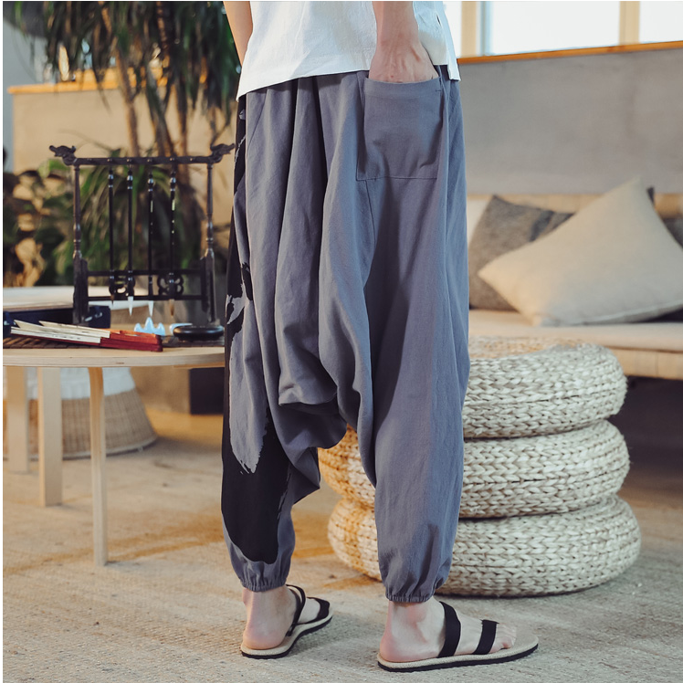 Chinese style nine-point pants