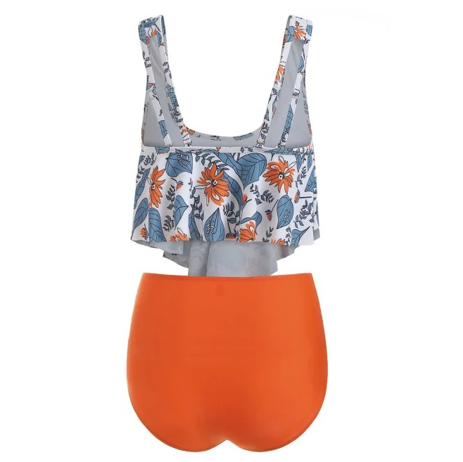 Printed high waist bikini