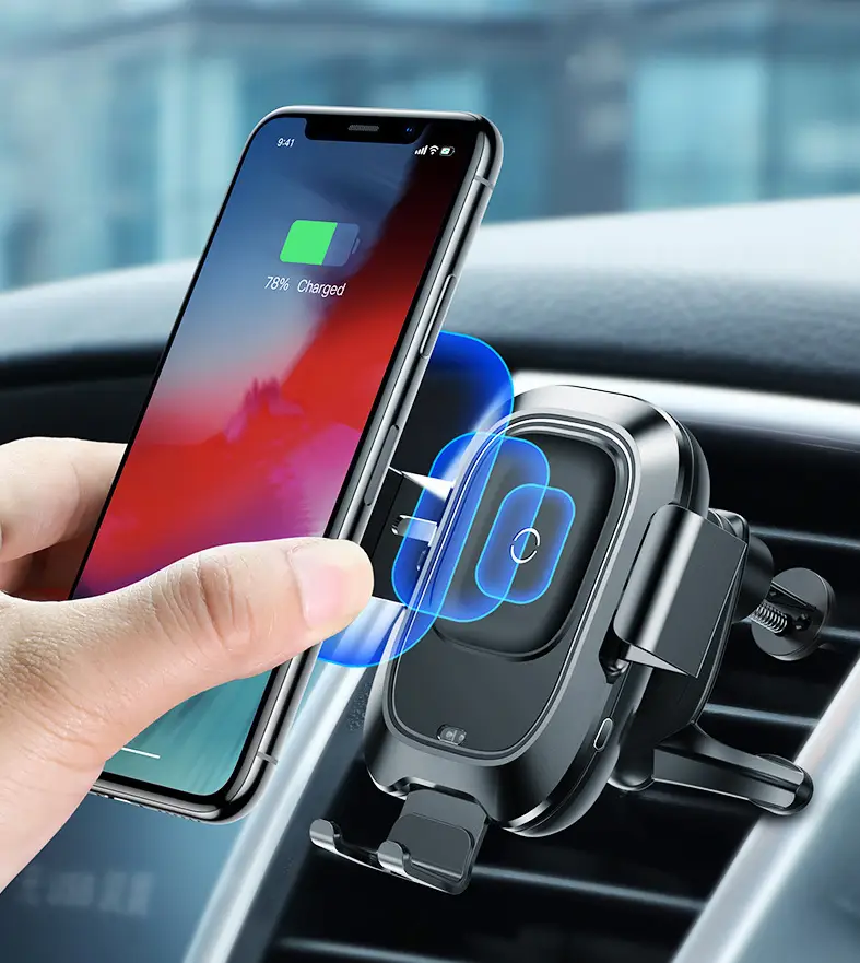 Smart car bracket wireless charging air outlet mobile navigation frame wireless charging sensor bracket