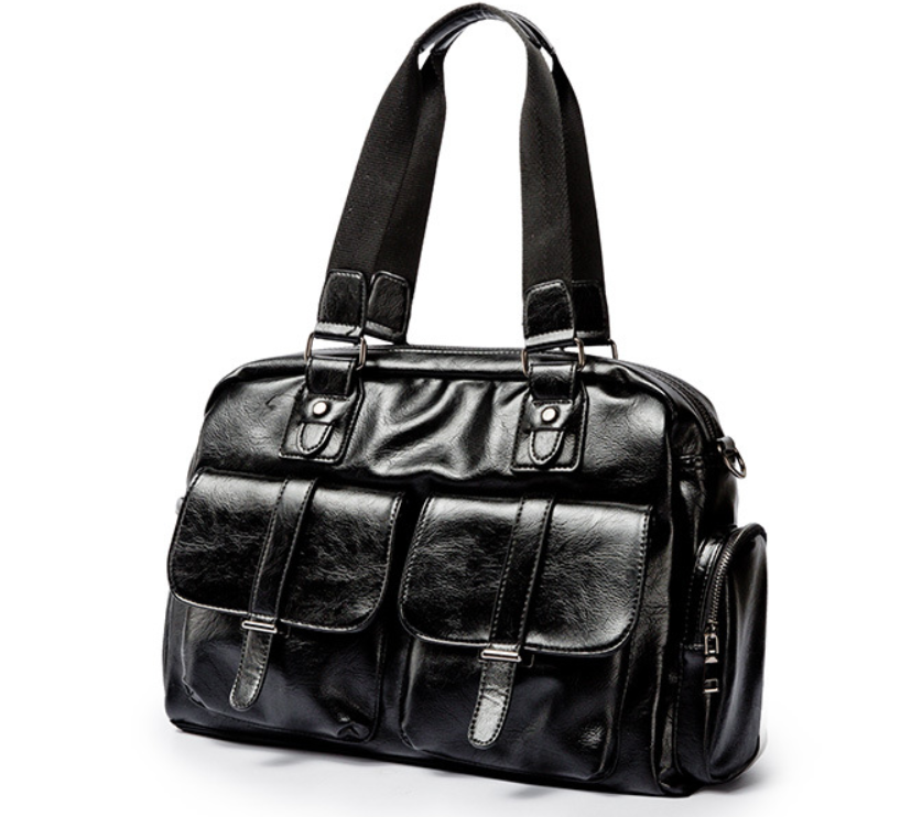 Men's pu portable diagonal shoulder bag short-distance travel bag
