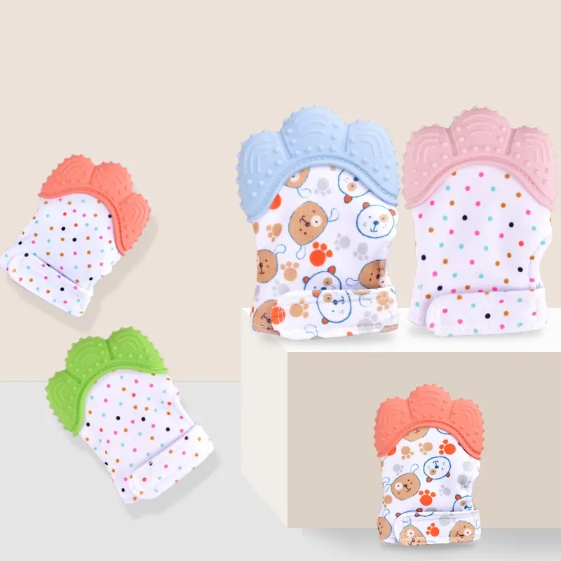 Baby Teether Anti-bite Silicone Molar Gloves Children's Sound Toys