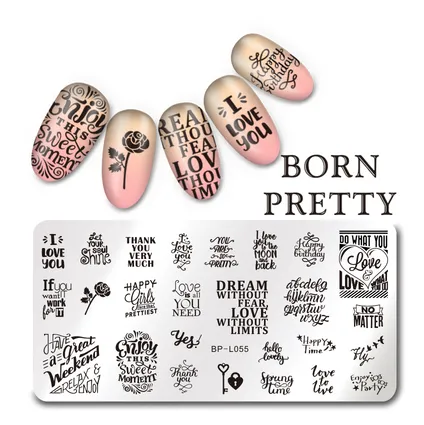 Nail printing tool rectangular printing plate 5 Style - Shop at LoveMi